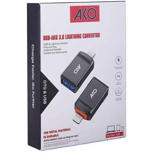 مبدل USB به لایتنینگ آکو مدل AUB-3