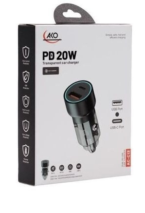 شارژر فندکی 20 وات آکو مدل AC-C13